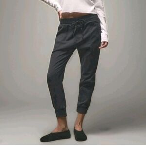 James Perse Standard Mixed Media Pants Sz L French Navy Chambray Lightweight Nwt